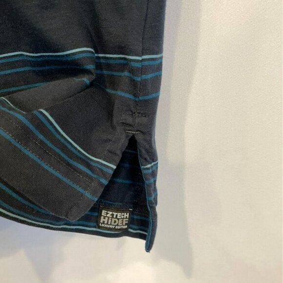 Ashworth EZ Tech Hi Def Men's 3-Button Striped Golf Polo Shirt Size XXL in Black - Picture 7 of 14